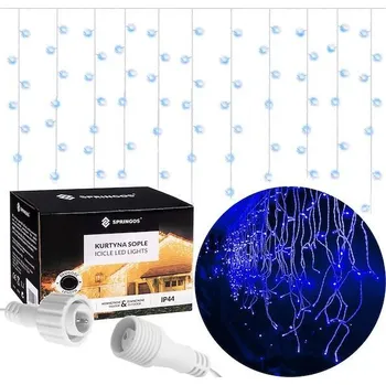 Vánoční dekorace Springos vánoční světýlka závěs 300LED 12m modré
