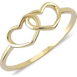 Lillian Vassago Zlatý prsten s propletenými srdíčky LLV06-GR048 Velikost prstenu: 56