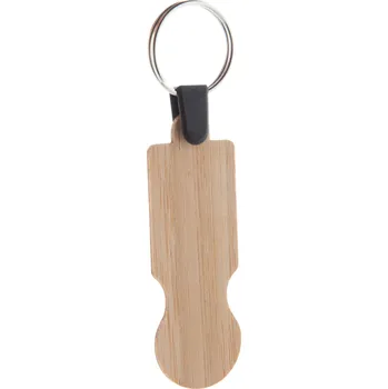 BooCart přívěšek na klíče se žetonem z bambusu