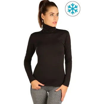 Dámský svetr Zateplený dámský rolák s chloupkem LITEX černý S