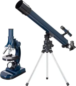 Hvězdářský dalekohled Levenhuk Discovery Scope 2 + mikroskop + kniha Vesmír: Neprázdná prázdnota