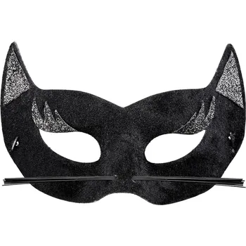 Karnevalový doplněk Škraboška černý panter