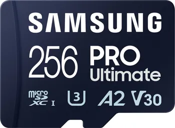 Paměťová karta Samsung  Pro Ultimate microSDXC 256 GB Class 10 + SD adaptér (MB-MY256SA/WW)