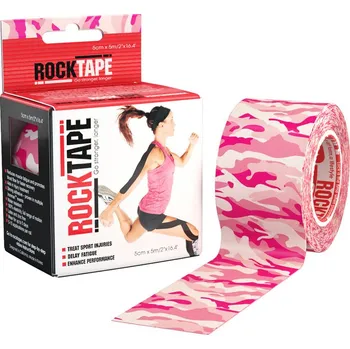 Tejpovací páska Kineziologický tejp RockTape Camouflage Barva: růžová