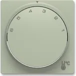 ABB - Zoni, Kryt termostatu prostorového s otočným ovládáním, s upevňovací maticí, olivová