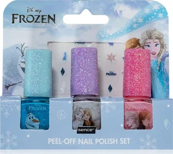 Sence Disney Frozen Peel-off Nail Polish Set sada laků na nehty pro děti 3x 5 ml