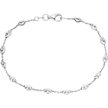 Náramek Bealio BEALIO Stříbrný náramek OVÁLKY MĚSÍČNÍ brus DOUBLE Délka náramku: 17 cm 03-01048-1699