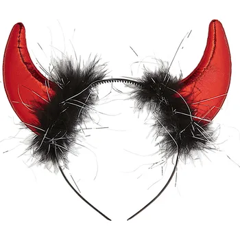 Karnevalový doplněk Čertovské rohy červené