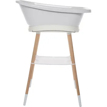 koupací vanička Bebe-Jou Sada digitální vaničky Sense Edition Light Grey se stojanem