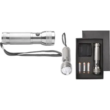 LED svítilna stříbrná