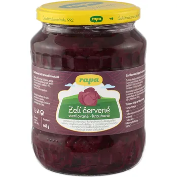 konzervovaná zelenina RAPA Zelí červené sterilované krouhané 680 g