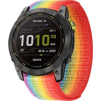 Řemínek na hodinky X-SITE Řemínek pro Garmin QuickFit nylonový 26mm duhový