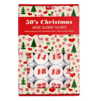 Rex London Adventní svíčky čajové 24 ks Svíčka Rex London Adventní svíčky čajové 24 ks