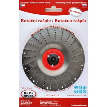 Rašple rotační lehká 115mm - 2,0mm