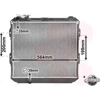 Chladič motoru Chladič, chlazení motoru VAN WEZEL 58002088