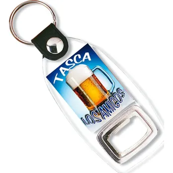 Přívěšek na klíče s otvírákem transparentní