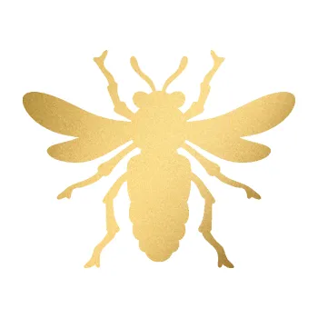 Samolepící dekorace Moucha 006 (43 - zlatá metalíza) SAMOLEPKA NA AUTO, NÁLEPKA, FÓLIE, POLEP, TUNING, VLASTNÍ TEXT, TISK, AUTOSAMOLEPKY.cz, POLEPY, OBRÁZEK, LOGO, 3D STICKERS