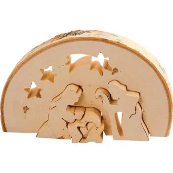Vánoční dekorace Dřevěné vánoční ozdoby 3D Small Foot Jesličky
