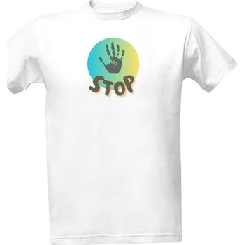 Tričko s potiskem STOP pánské