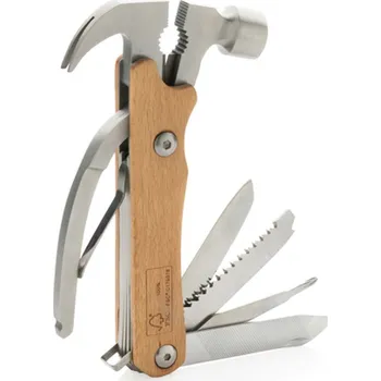 Multifunkční nůž FSC dřevěný multitool s kladivem