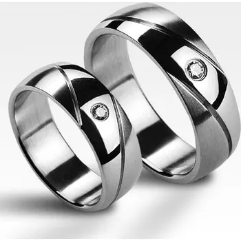 Prsten Šperky4U Snubní ocelový prsten šíře 6 mm, vel. 52 - velikost 52 - OPR1416-52