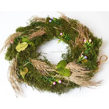 Věnec Věnec sušina, s trávou, 31 cm