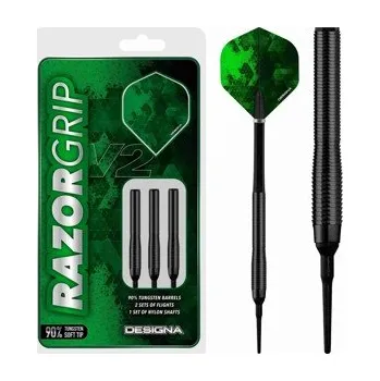 Šipka DESIGNA ŠIPKY RAZOR GRIP V2 - BLACK - M1 - 22G