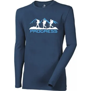 Pánské oblečení triko dlouhé pánské Progress VANDAL "TRACK MAN" bambus tmavě modré (triko dlouhé pánské Progress VANDAL "TRACK MAN" bambus tmavě modré)