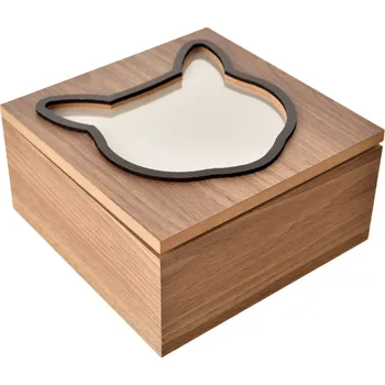 Úložný box Box dřevo LOVELY CAT na fotku 17x17x8/13x13cm