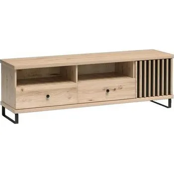 Televizní stolek Televizní stolek CALI C-6 na kovových nožičkách, dub artisan / černý 160