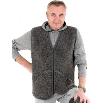 Dámská vesta Vesta z ovčí vlny Carpathian 4XL tmavě šedá, Barevné varianty Tmavě šedá, Velikosti XXXXL 200-100-00163