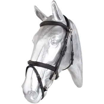 Kentaur Uzdečka prošívaná s karabinami LUX, tmavě hnědá, Cob