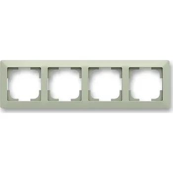 ABB - Zoni, rámeček čtyřnásobný, pro vodorovnou i svislou montáž, olivová / bílá