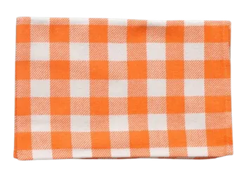 Utěrka Utěrka Karin bavlněná 50 x 70 cm oranžová/bílá kostičky 1 ks 