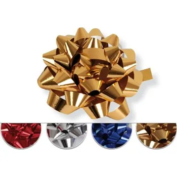 Stuha Rozeta multiloops lesklá - 12,5 cm - mix - 30 ks - 6870-3370