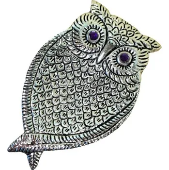 Vonná tyčinka Stojan na vonné tyčinky Sova stříbrná