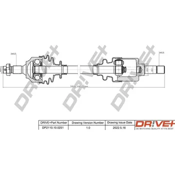 Poloosa kola Hnací hřídel - poloosa Dr!ve+ DP2110.10.0251
