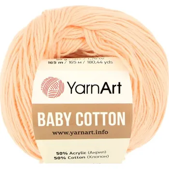 Galanterie YarnArt Baby Cotton 411 broskvově růžová