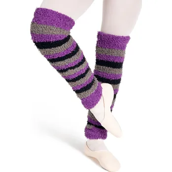Dámské ponožky Capezio,Dámské plyšové návleky CK10984W, černá/fialová/šedá ONE