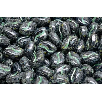 Dětské navlékací korálky Oboustranná vlnitá zrnka 11x8 mm č. 17