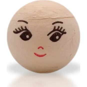 Vatová kulička s potiskem obličeje, 40mm, 1ks