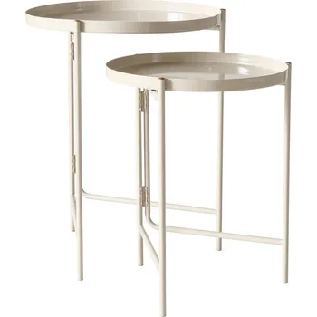 Konferenční stolek Boltze Home Sada dvou kávových stolků DRAGO, béžová, 2 ks