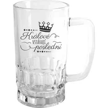 Sklenice Půllitr skleněný Králové vstávají poslední