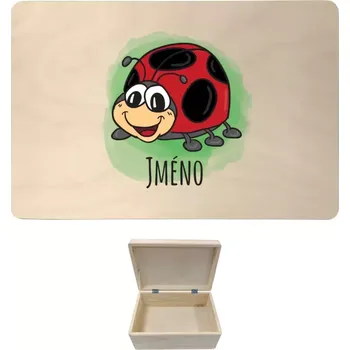 Úložný box Dřevěný box s víkem Beruška