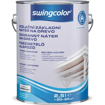 Lak na dřevo Swingcolor Základní izolační nátěr na dřevo, bílý, 2,5 l&nbsp;6163 T02,5 0000