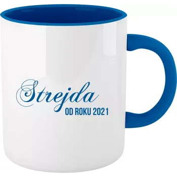 Hrnek pro strejdu - Strejda od roku - modrý vnitřek a ucho 330 ml