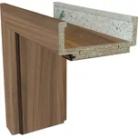 Solodoor Obložková zárubeň 80 P, 830 × 1982 mm, fólie, tloušťka zdi: 145–165 mm, pravá, ořech 701500000821