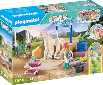 Stavebnice Playmobil Playmobil Koně vodopádu 71354 Mycí box pro koně