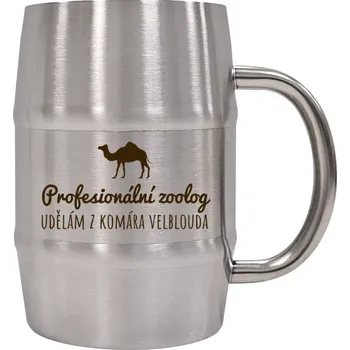 Sklenice Nerezový chladicí půllitr Profesionální zoolog - Udělám z komára velblouda