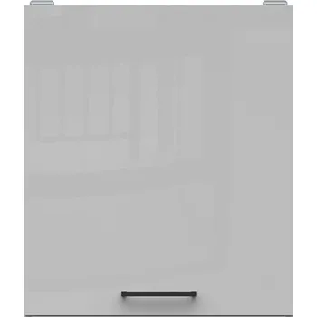 Kuchyňská skříňka BRW Junona Line Tafla horní skříňka G1D/50/57 LP, bílá/světle šedý lesk